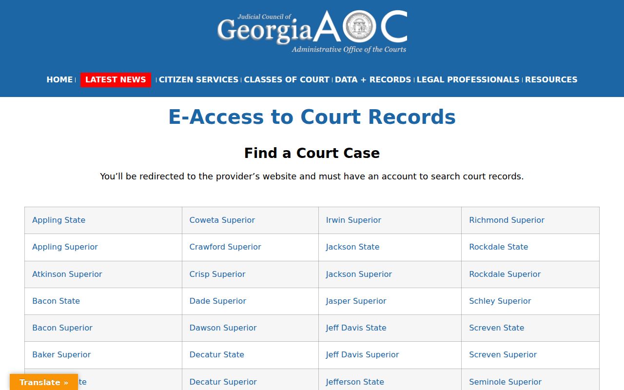 Jeff Davis County court docket E-Access directory