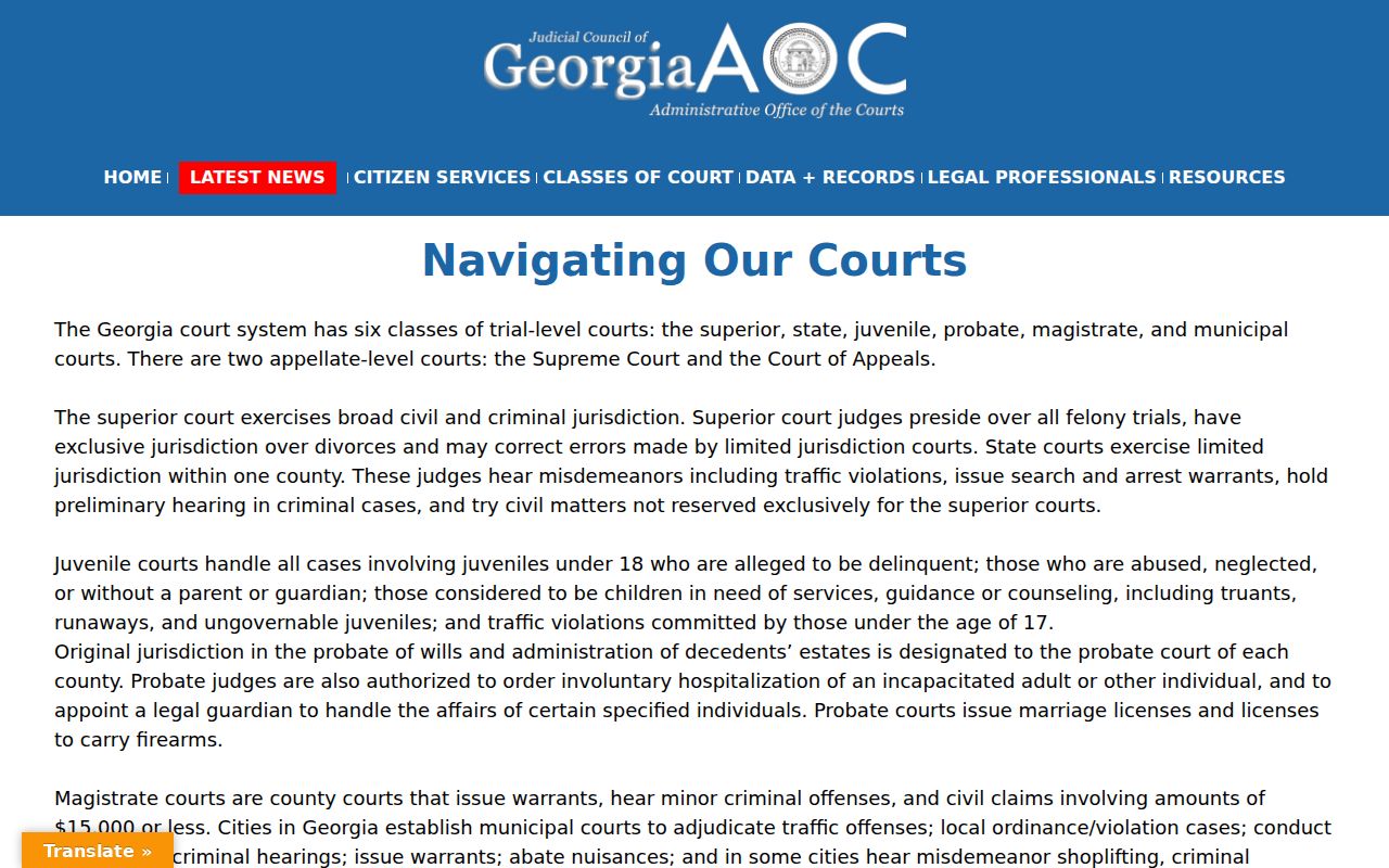 Jeff Davis County court docket Georgia court jurisdiction guide