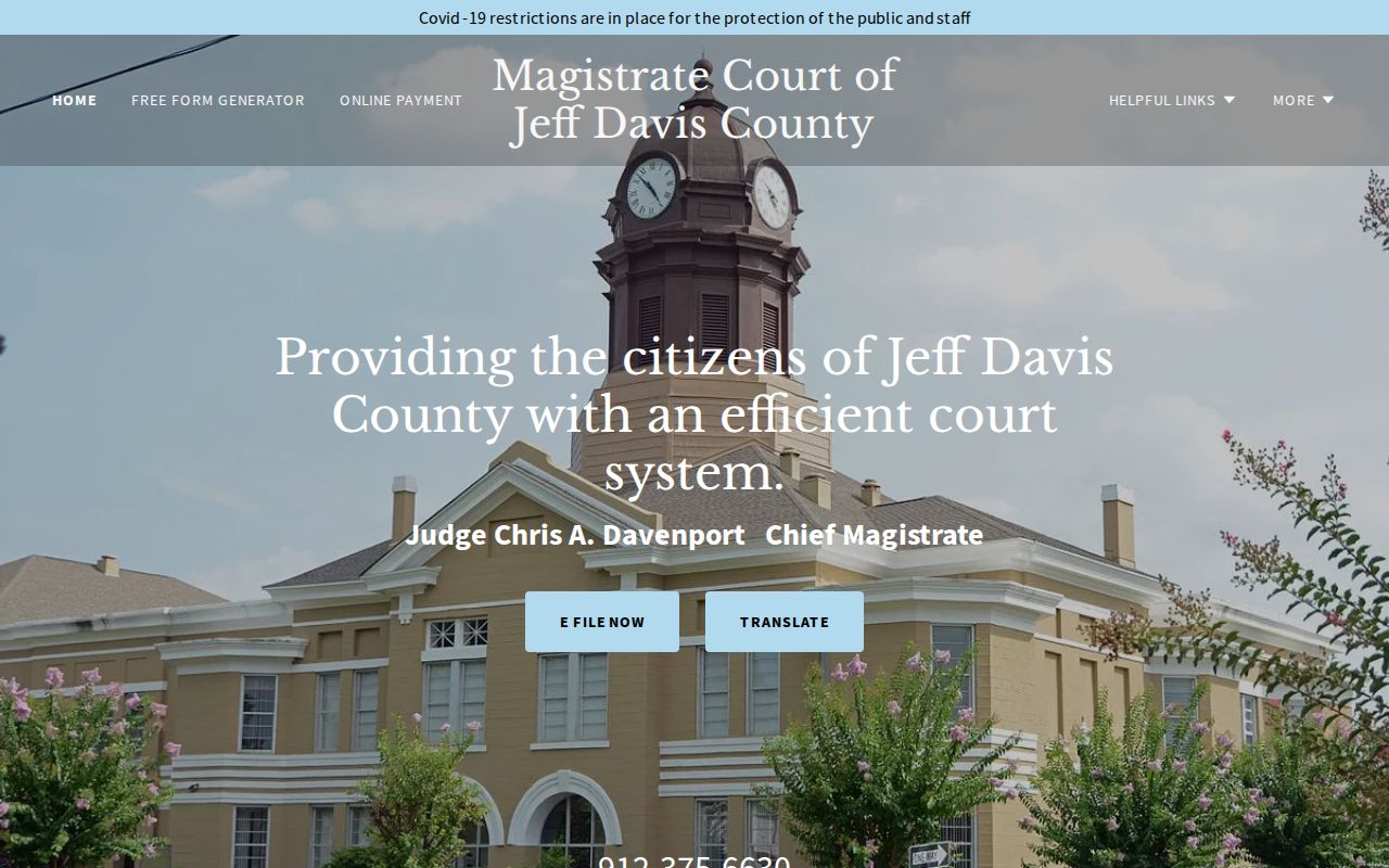 Jeff Davis County court records Magistrate Court page
