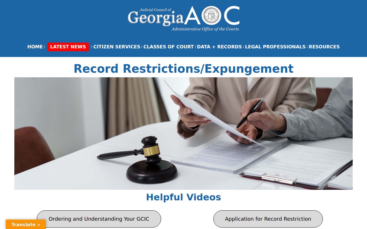 Jeff Davis County criminal docket Georgia record restriction guidance