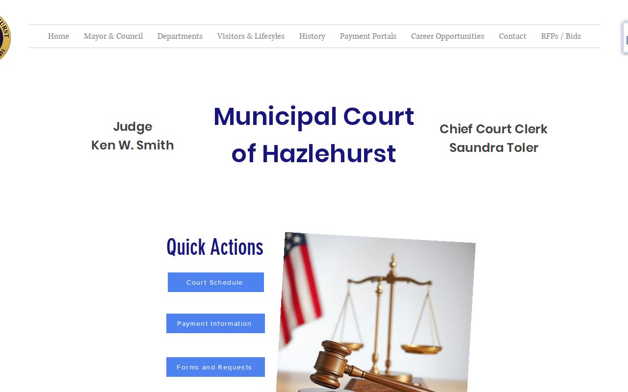 Official Hazlehurst Municipal Court page with local court contact and rules