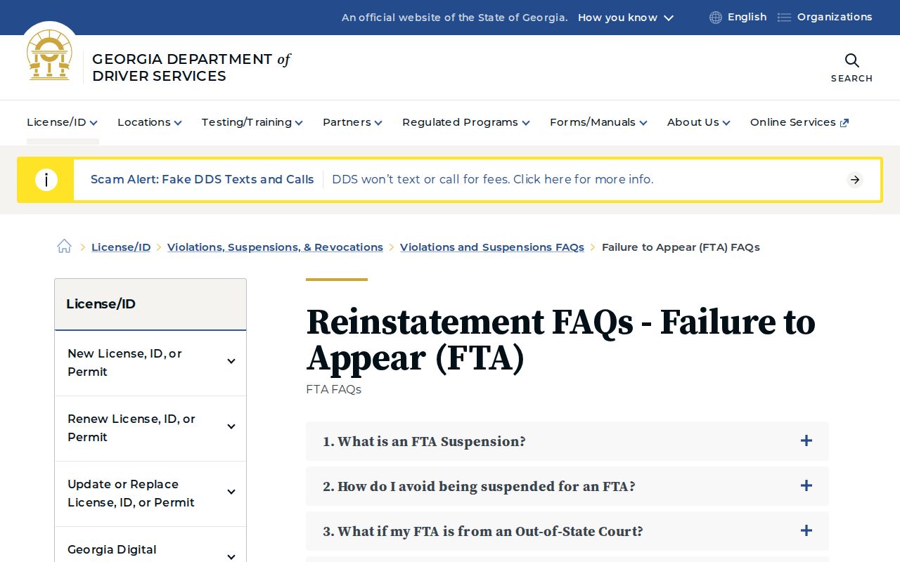 Jeff Davis County traffic court records DDS failure to appear guidance